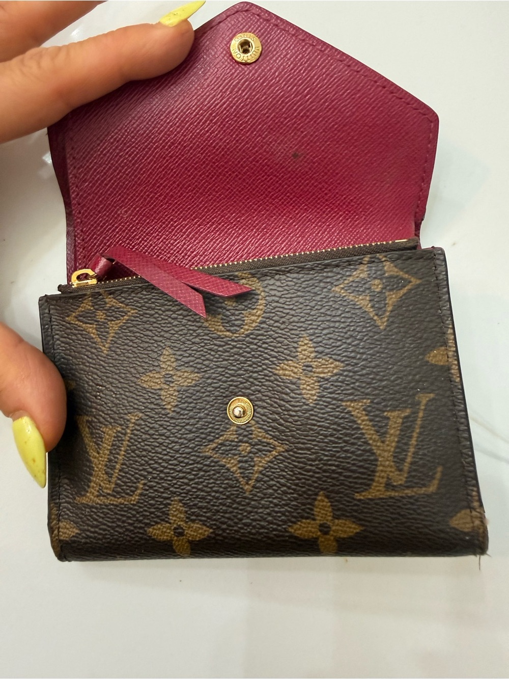 Louis Vuitton Monogram Envelope Compact Wallet in Brown and Gold AUTHENTIC!